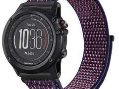 Curea ceas Smartwatch Garmin Fenix 7X / 6X / 5X Plus / 5X / 3 HR / 3, 26 mm iUni Soft Nylon Sport, M